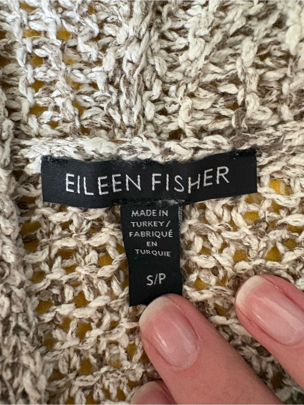 Eileen Fisher Open Weave Knit Cardigan